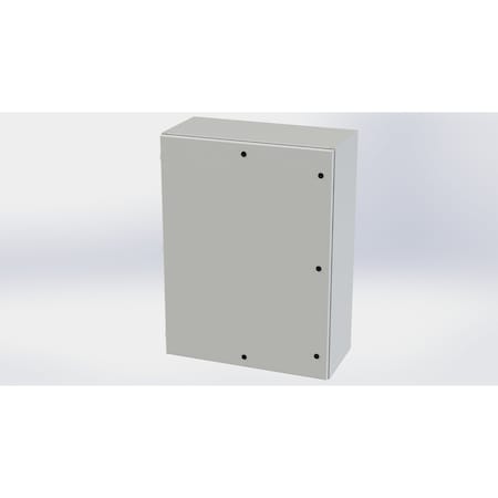 Saginaw Control & Engineering 1/4 Turn Latch Electrical Enclosures, 48 in H, 16 in D, 36 in W, NEMA 3R, 4, 12, 13, Carbon Steel SCE-48EL3616LPLG